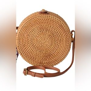 Ratan crossbody purse